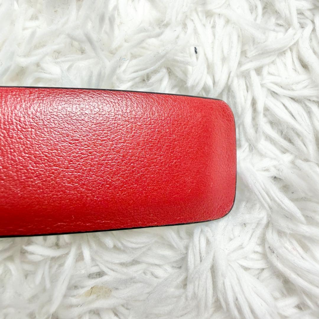 【美品&付属品あり】フェラガモ リバーシブルベルト ダブルガンチーニ 黒 赤