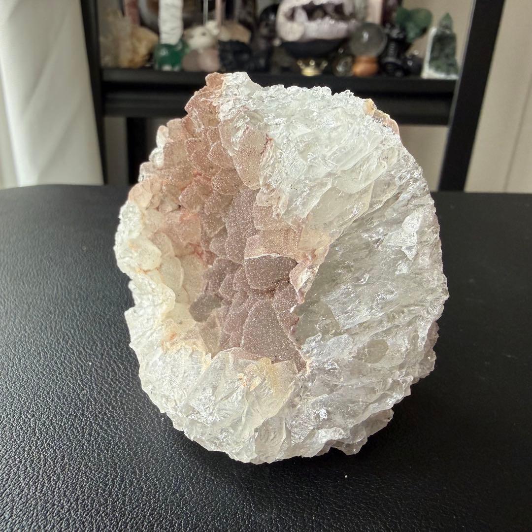 【KAORI】天然石シュガーアメジストの原石　置物　鉱物NO.021011