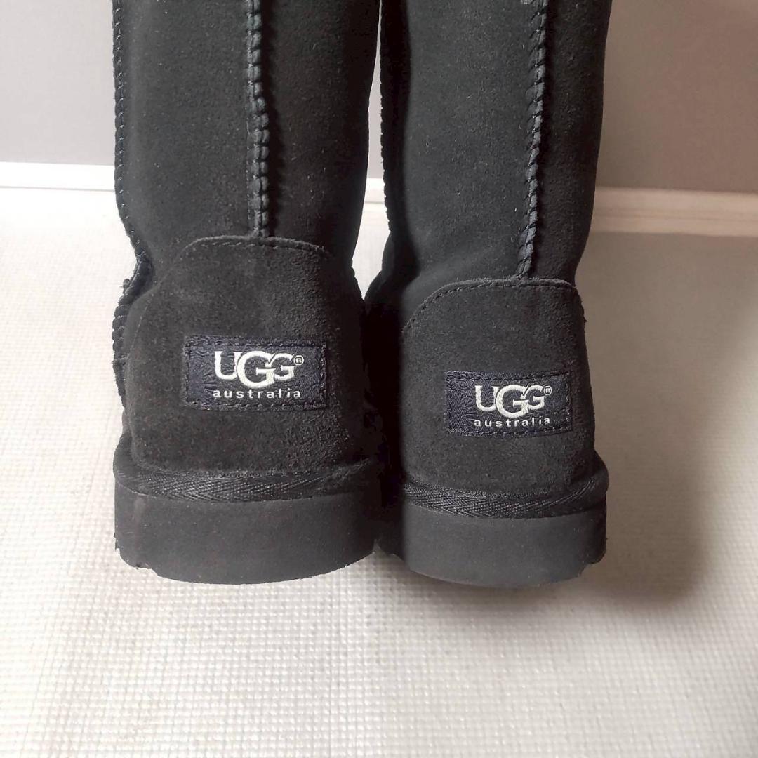 未使用級 UGG CLASSIC TALL ムートンブーツ 黒 ブラック 秋冬