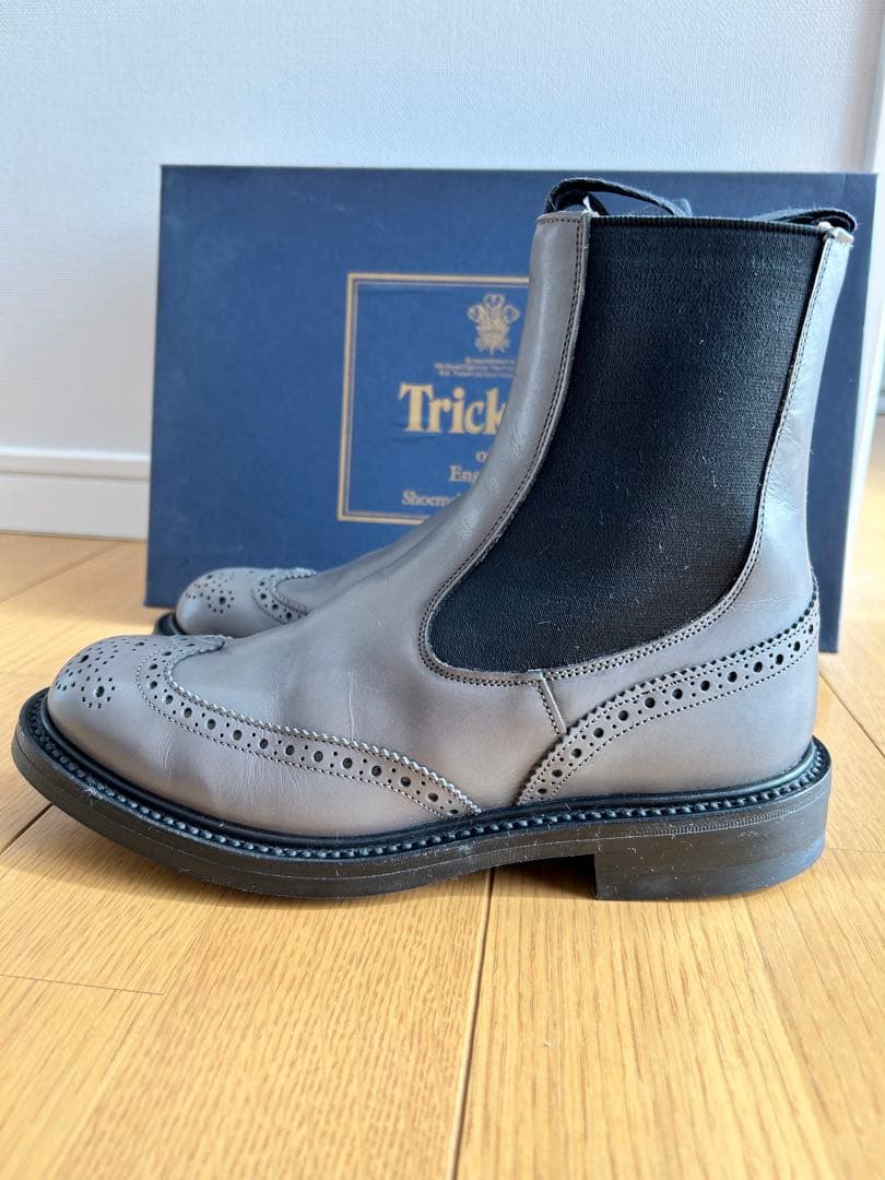 Tricker's サイドゴアブーツ グレー 新品