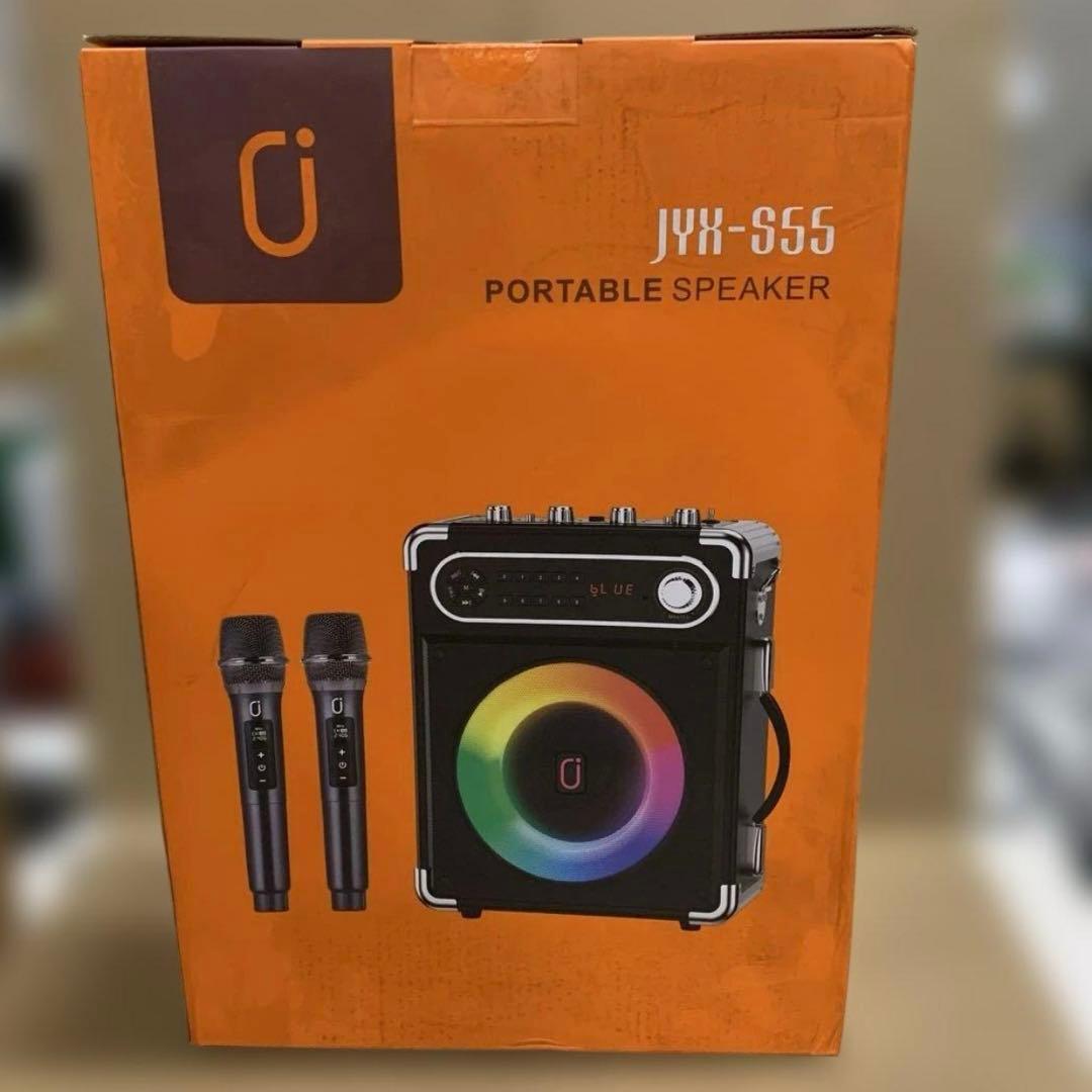 新品　JYX スピーカーセット 拡声器 ワイヤレスマイク２本