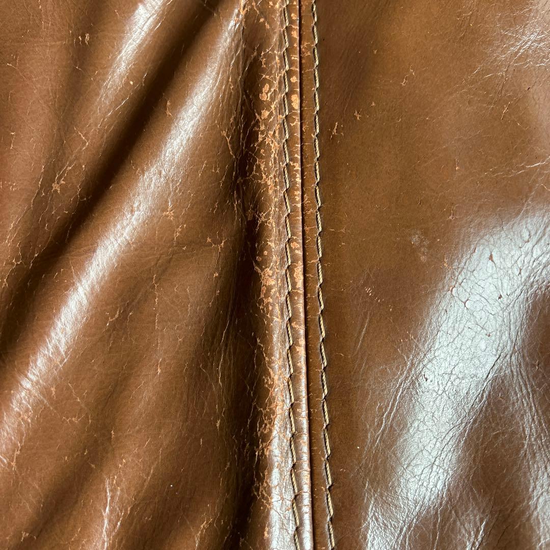 ブラウンレザー3人掛けソファ