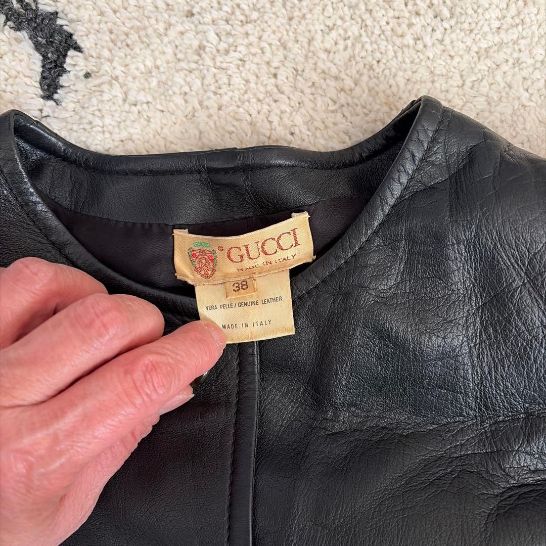 GUCCI レザー ワンピース 38