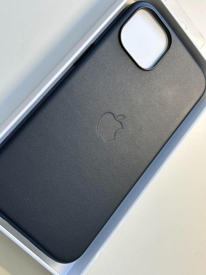 【新品】純正 iPhone 13 レザーケース・ミッドナイト①