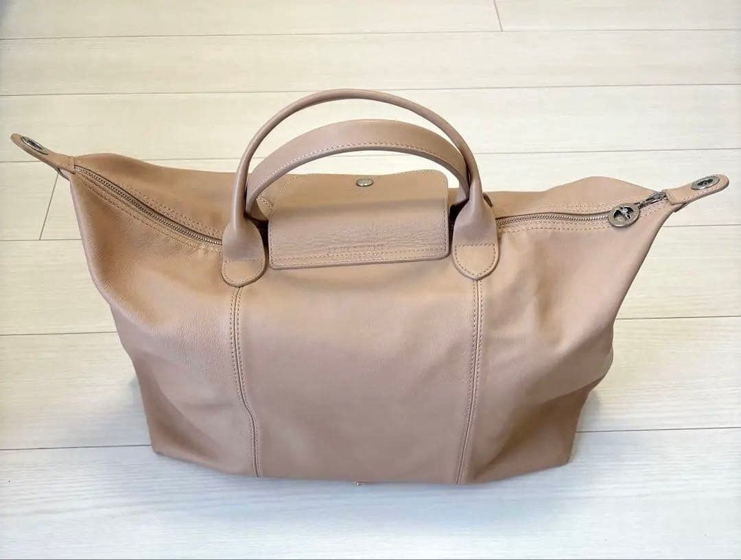 美品♡【ロンシャン】プリアージュキュイールL ベージュ