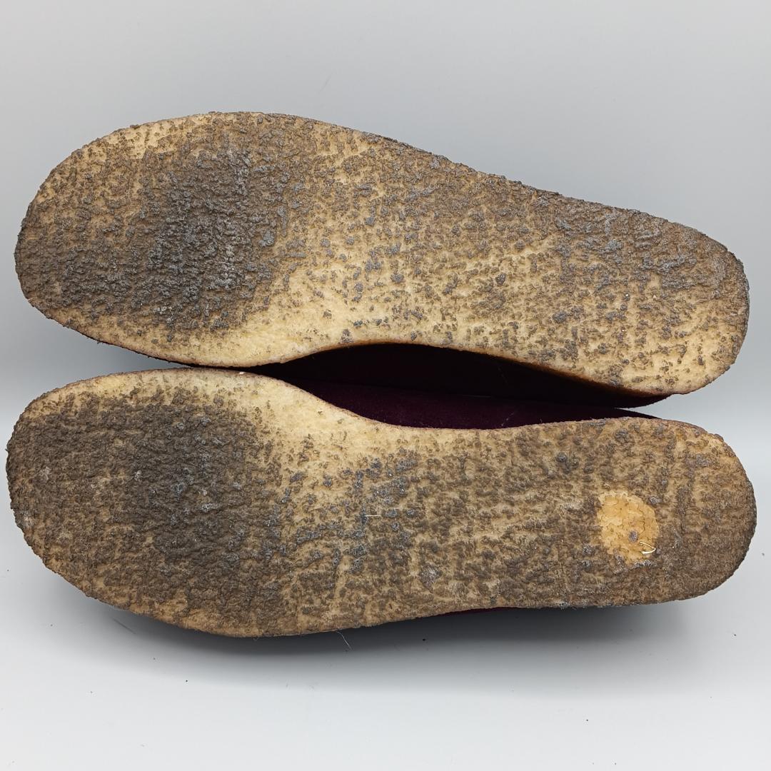 【美品】Clarks クラークス ワラビー スエード モカシン 紫 23.0㎝