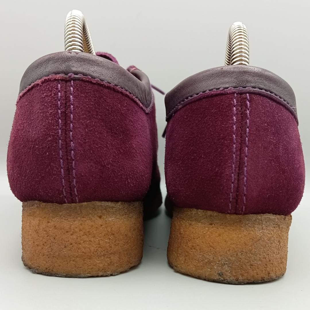 【美品】Clarks クラークス ワラビー スエード モカシン 紫 23.0㎝