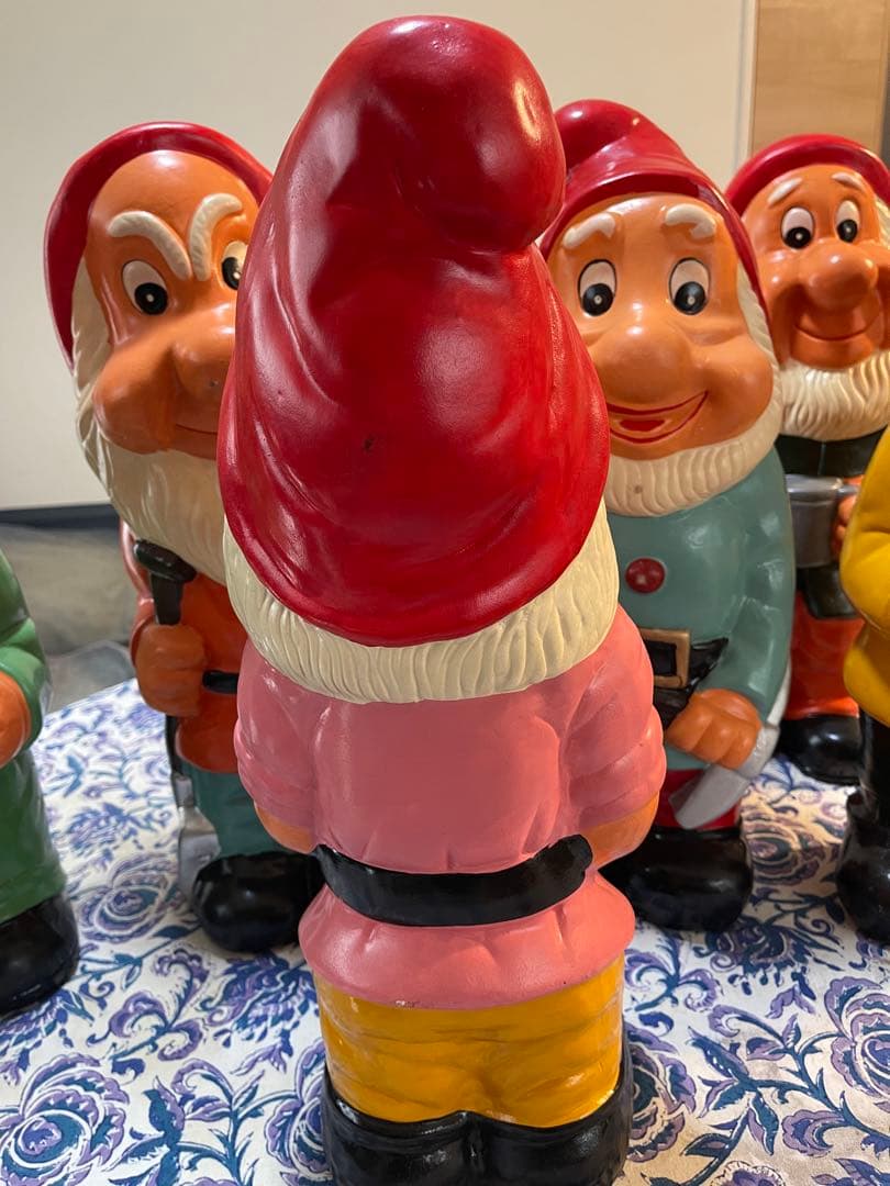 未使用品 七人の小人 陶器の置物