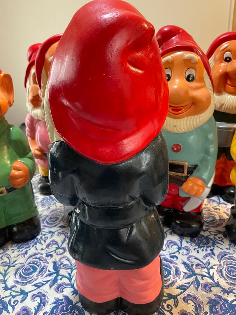 未使用品 七人の小人 陶器の置物