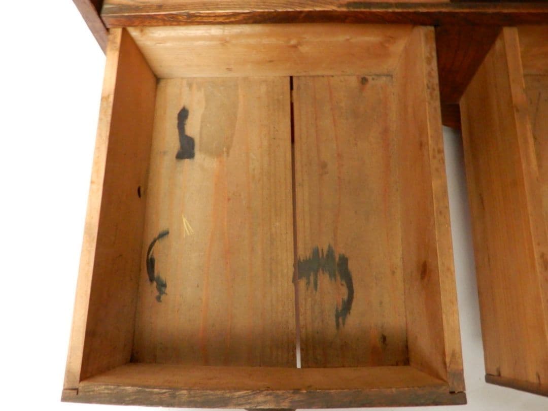 【昭和レトロ アンティーク】ヴィンテージ 木製棚 ガラスキャビネット