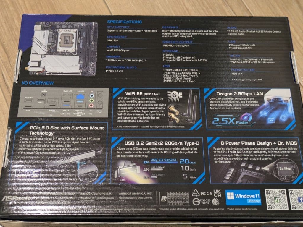 紅*ー様 【希少・未使用品】Intel i5 CPU / H670M-ITX マ