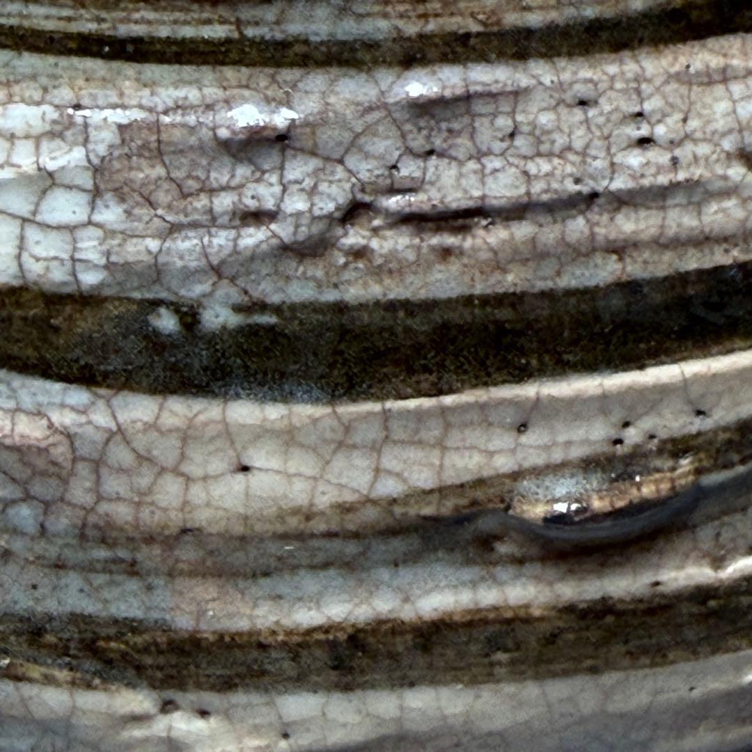 古唐津　輪線文大徳利　花瓶　発掘品　蒐集家放出品　桃山〜江戸初期　古美術　骨董