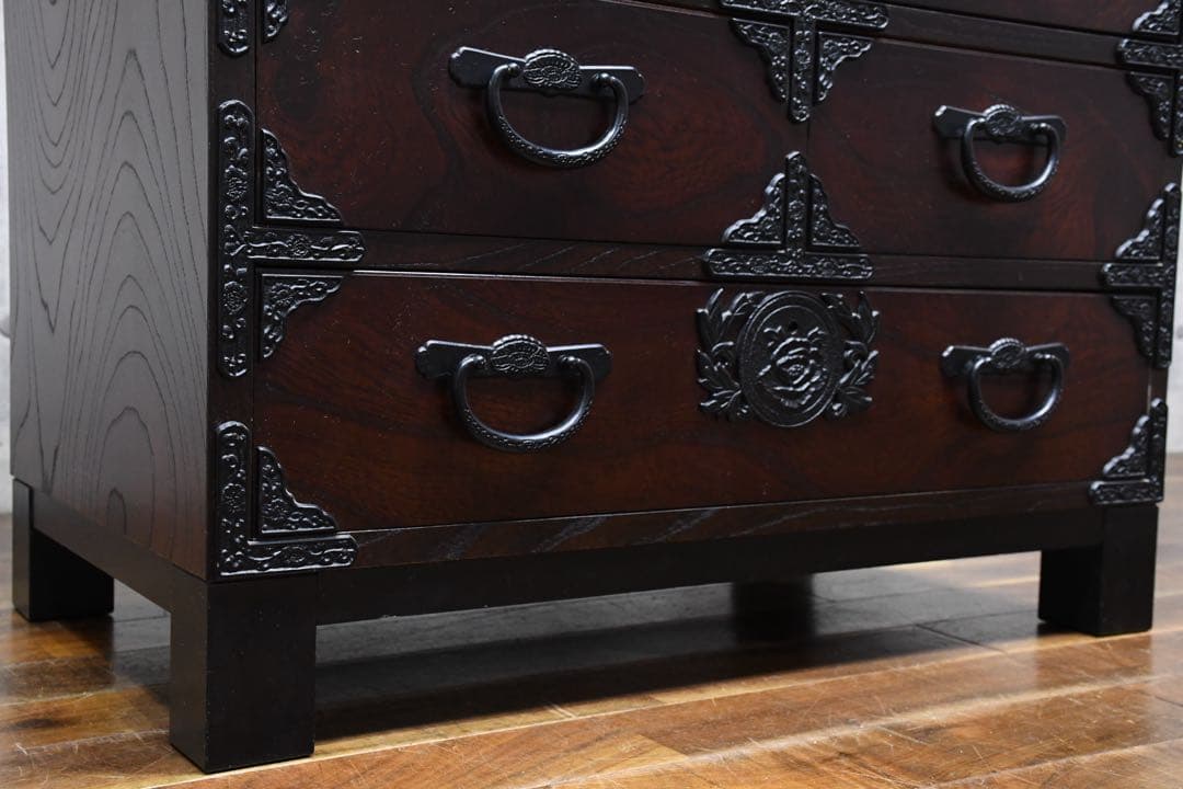 FAC61 青木産業 室町シリーズ 古代 75扉付 キャビネット ケヤキ/欅