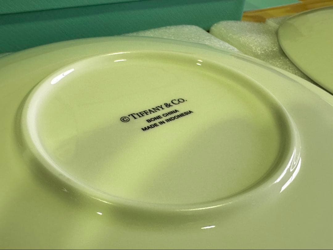 G1736 ティファニー カラーブロック デザートプレート 2枚セット 皿