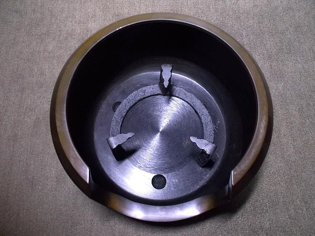 茶道具 風炉釜セット 茶釜 釜環 未使用五徳 重厚唐銅面取風炉 送料込み