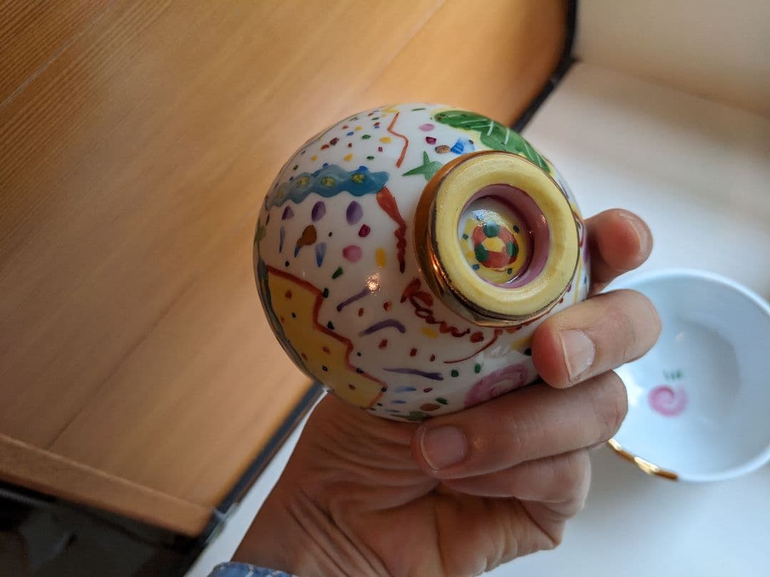ポップなお茶碗　jun kawaguchi ボウル　３点　磁器