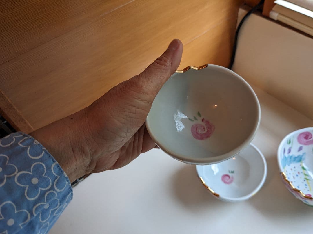 ポップなお茶碗　jun kawaguchi ボウル　３点　磁器