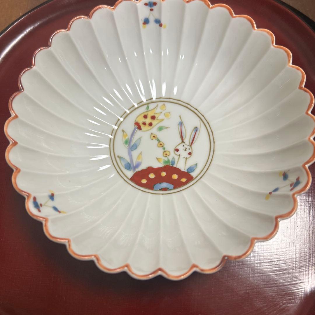 作家　陶芸作家　空萌工房 うさぎ 田口紀美子　菊割鉢