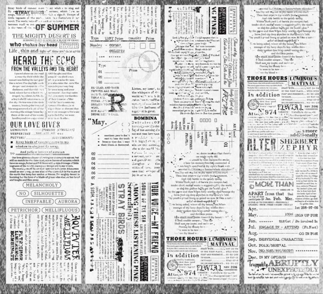 ⭐️SALE⭐️ 壹洱原创《文字幻想》海外マスキングテープ　マステ 【2357】