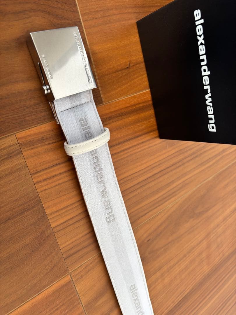 アレキサンダーワン　alexanderwang ベルト　白　ホワイト　ロゴベルト