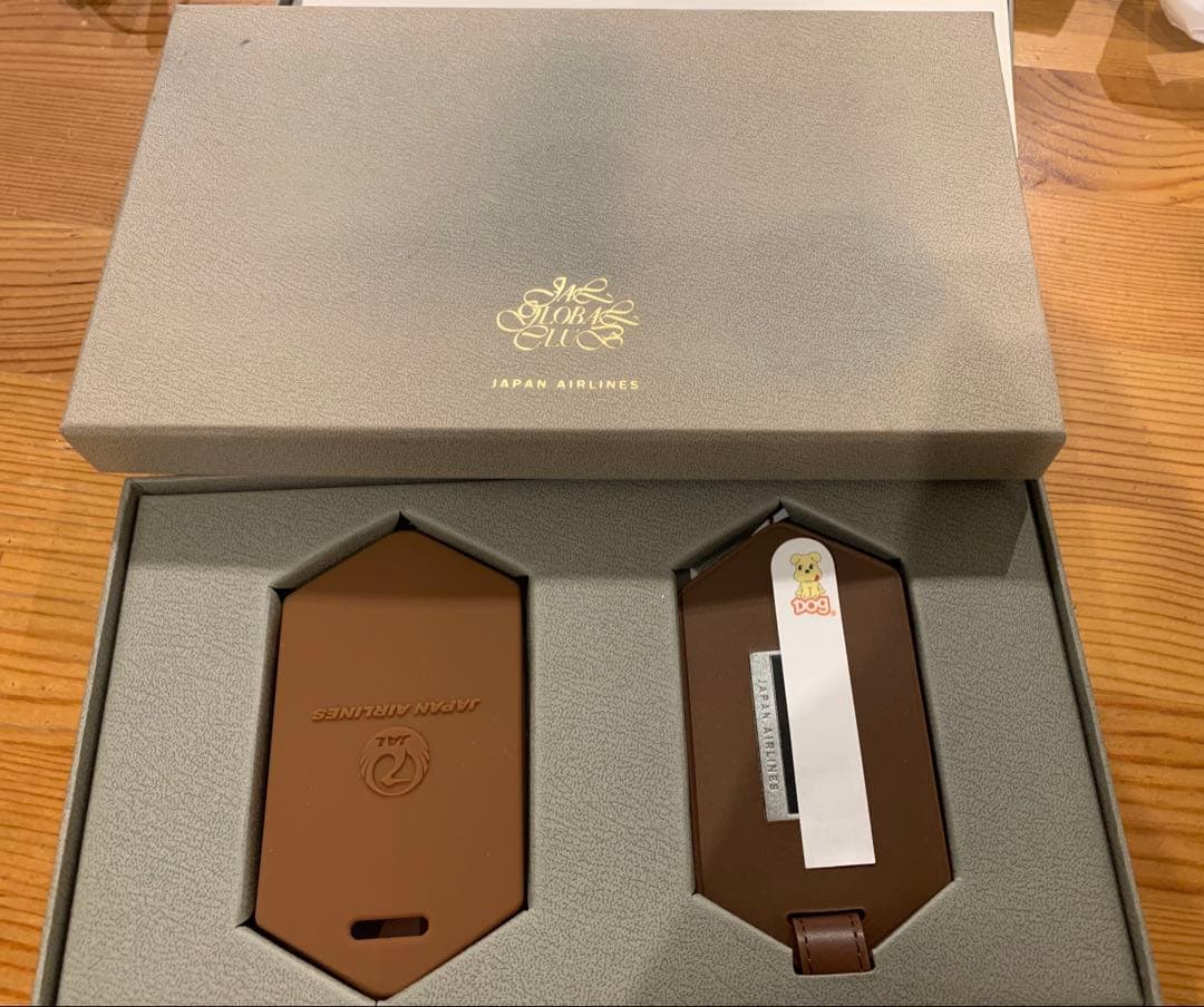 JAL グローバルクラブ　亀タグ　ラゲージタグ　茶色　新品未使用品