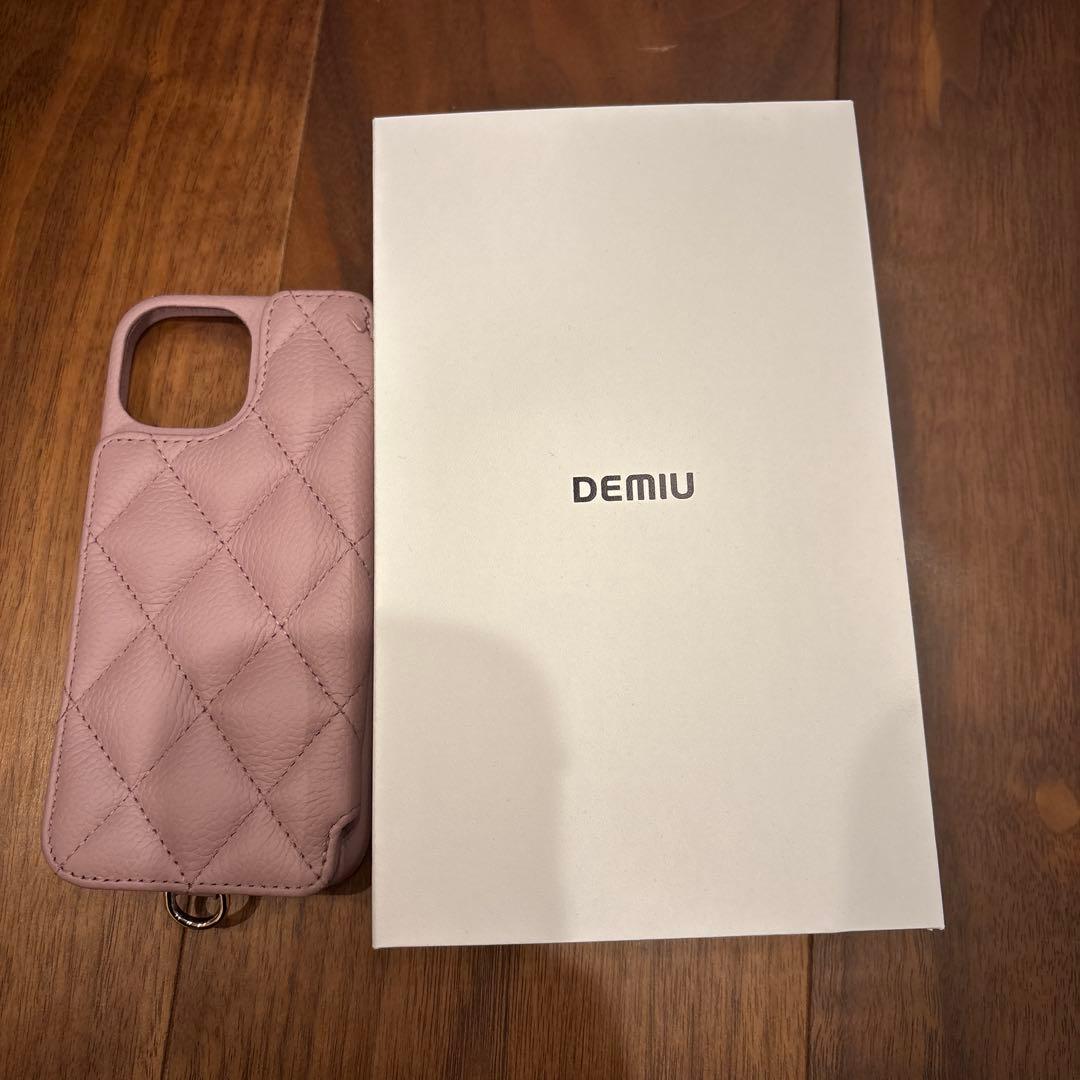 DEMIU キルティング iPhoneケース ライラック