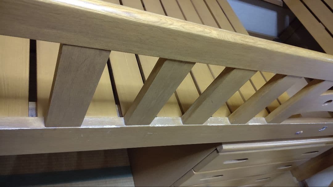 木製ロフトベッド 引き出し付き シングル