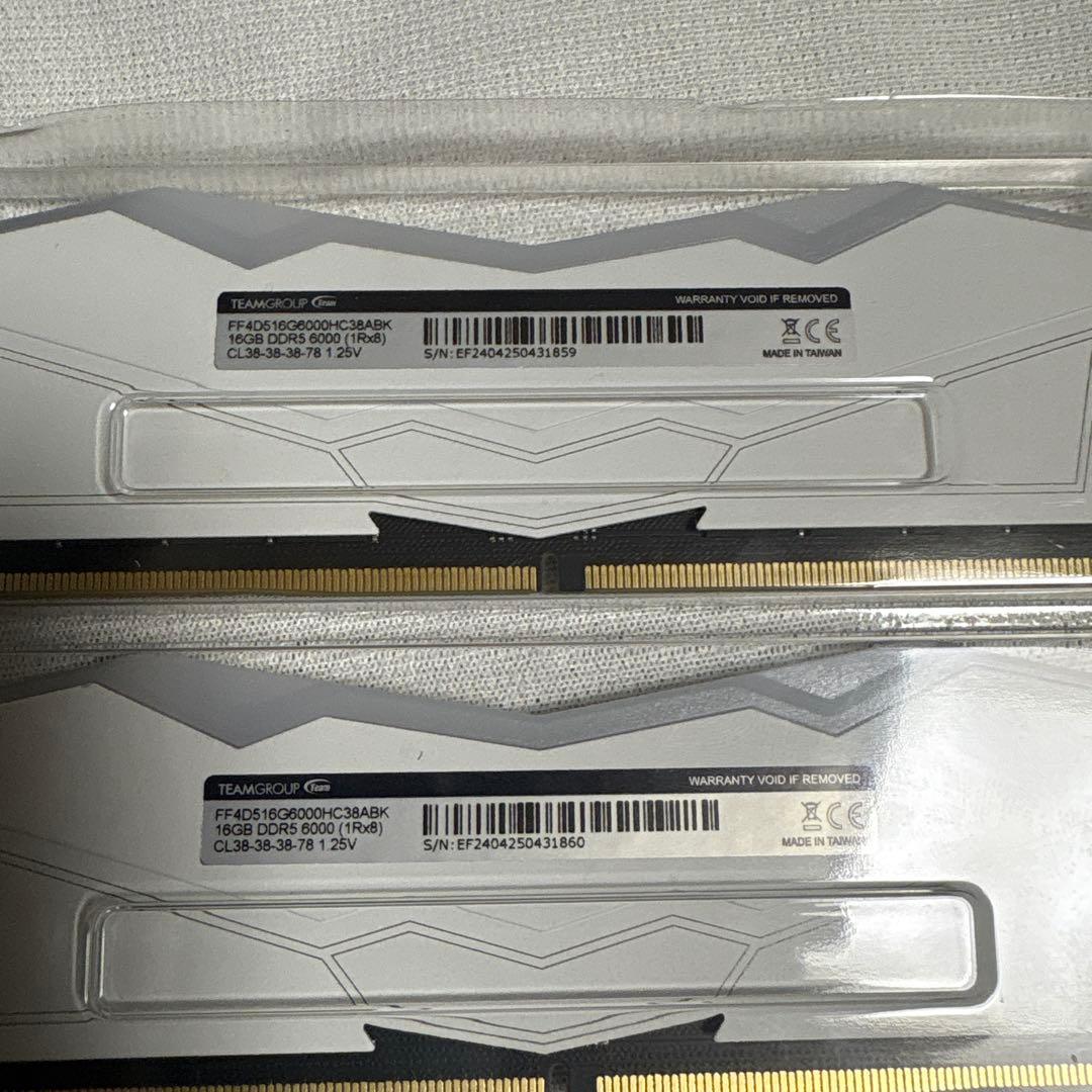 メモリーDDR5 6000Mhz(PC5-48000) 16GBx2(32GB)