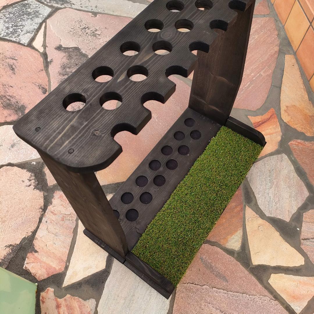 ゴルフクラブスタンド13本＋7本　塗装仕上、色選べます【完成品でお届け】