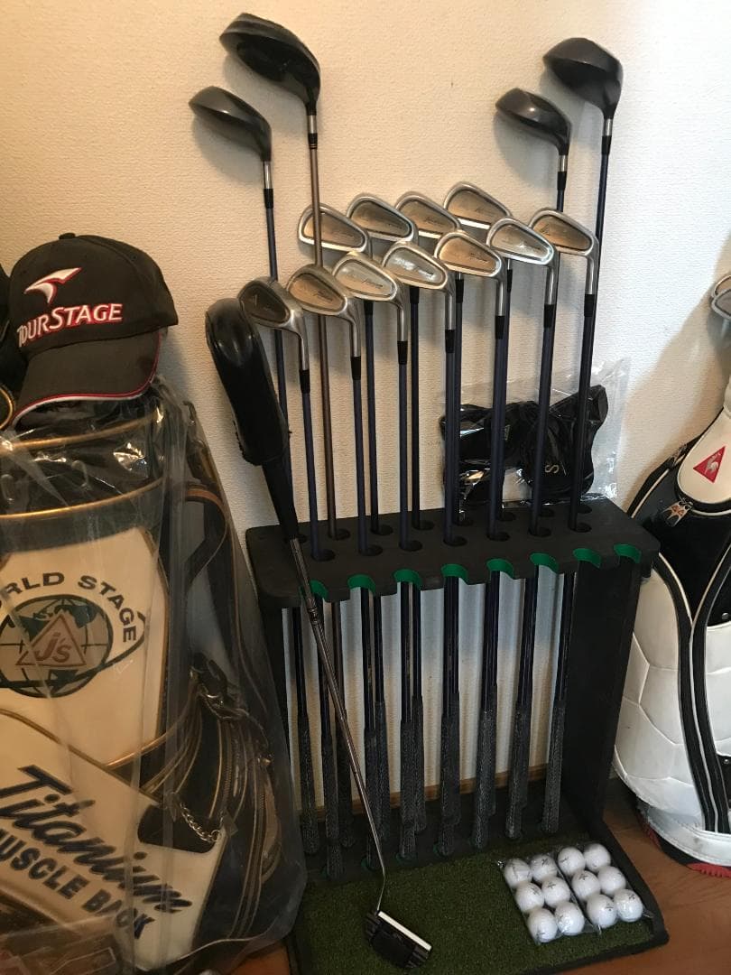 ゴルフクラブスタンド13本＋7本　塗装仕上、色選べます【完成品でお届け】