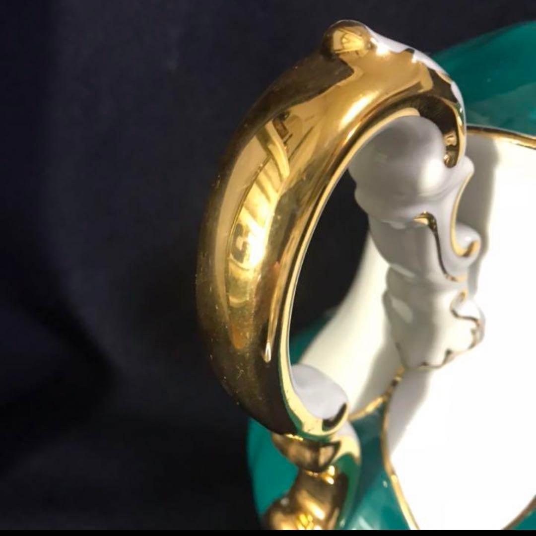 マイセン Bフォーム グランツゴールド グリーン ポット