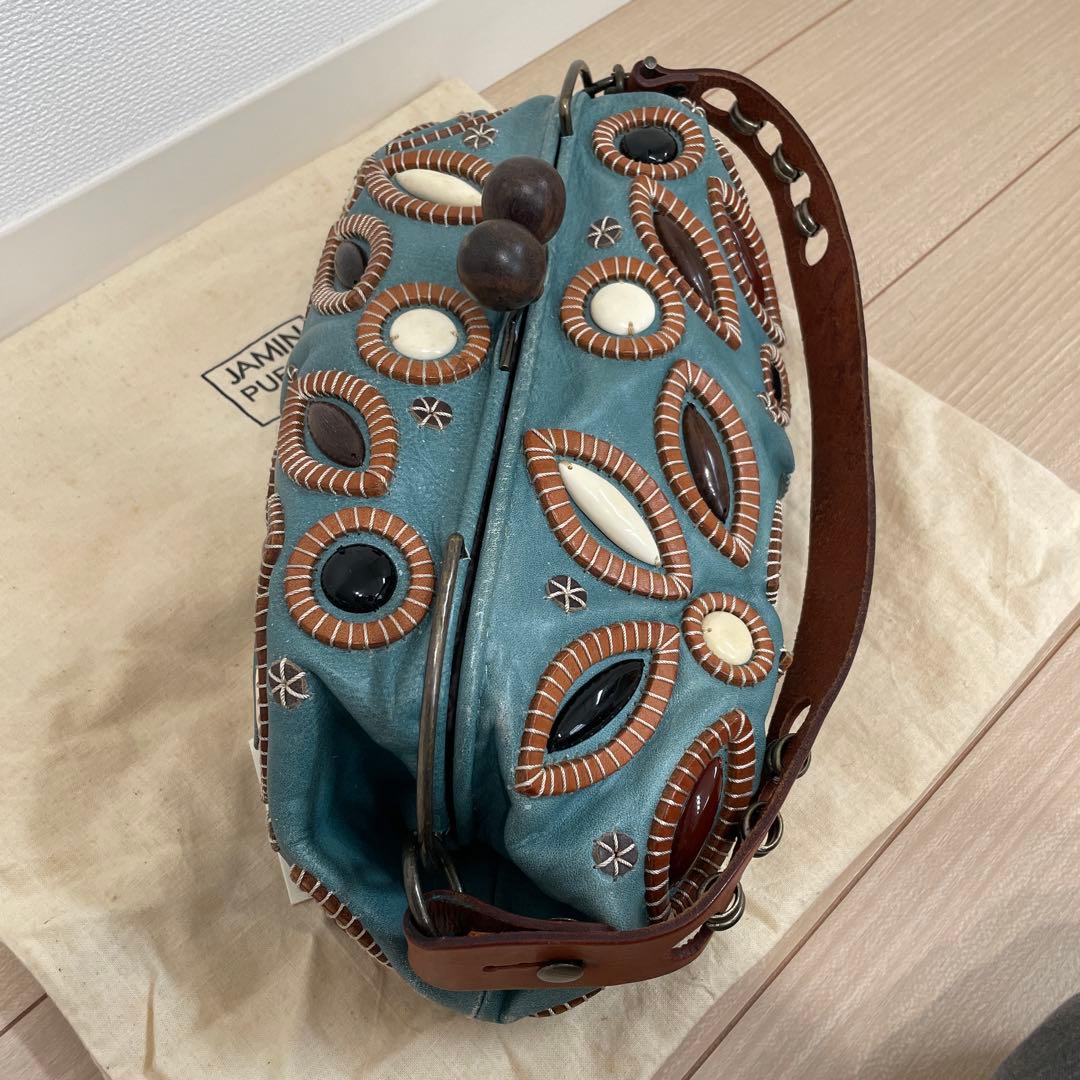 最終お値下げ⭐︎JAMIN PUECH 青いがま口バッグ