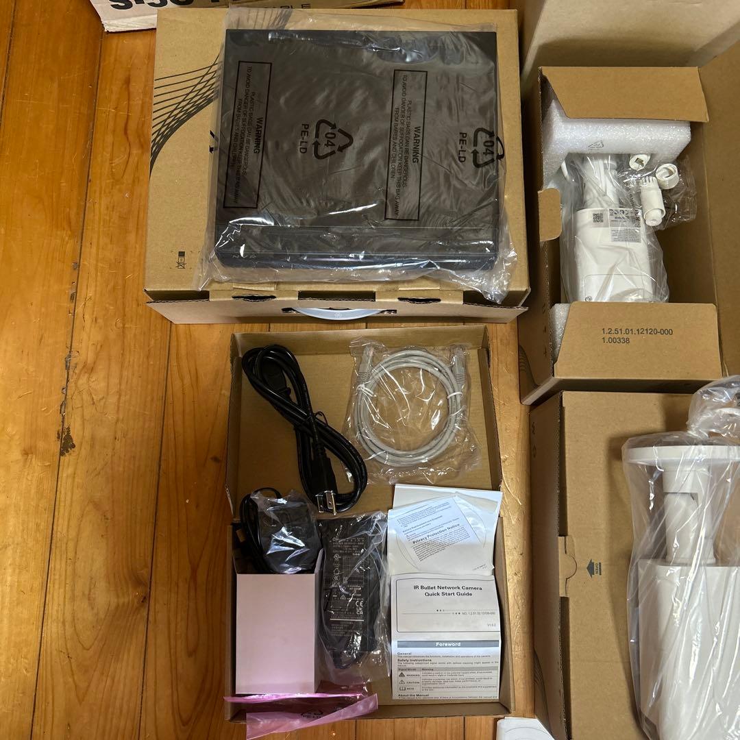 新品未使用　防犯カメラセット　4MP内蔵NVR IPカメラ4台セット