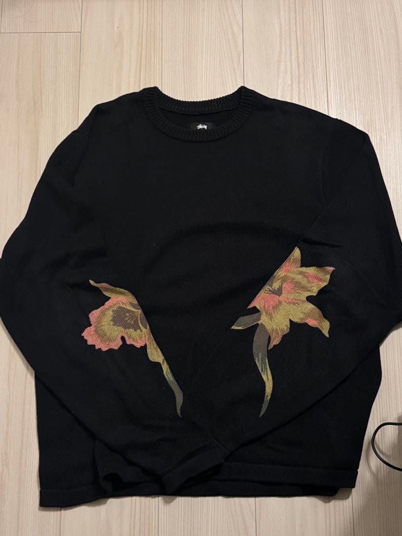 トップス Stussy Orchid Knit Sweater Black