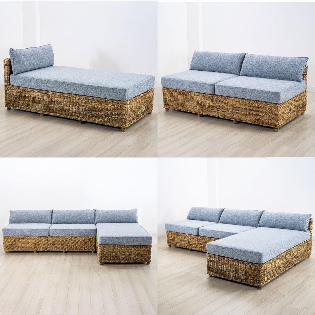 価格相談対応　ソファ　カユスタイル　モダン　リゾート家具　2〜3人掛け　①