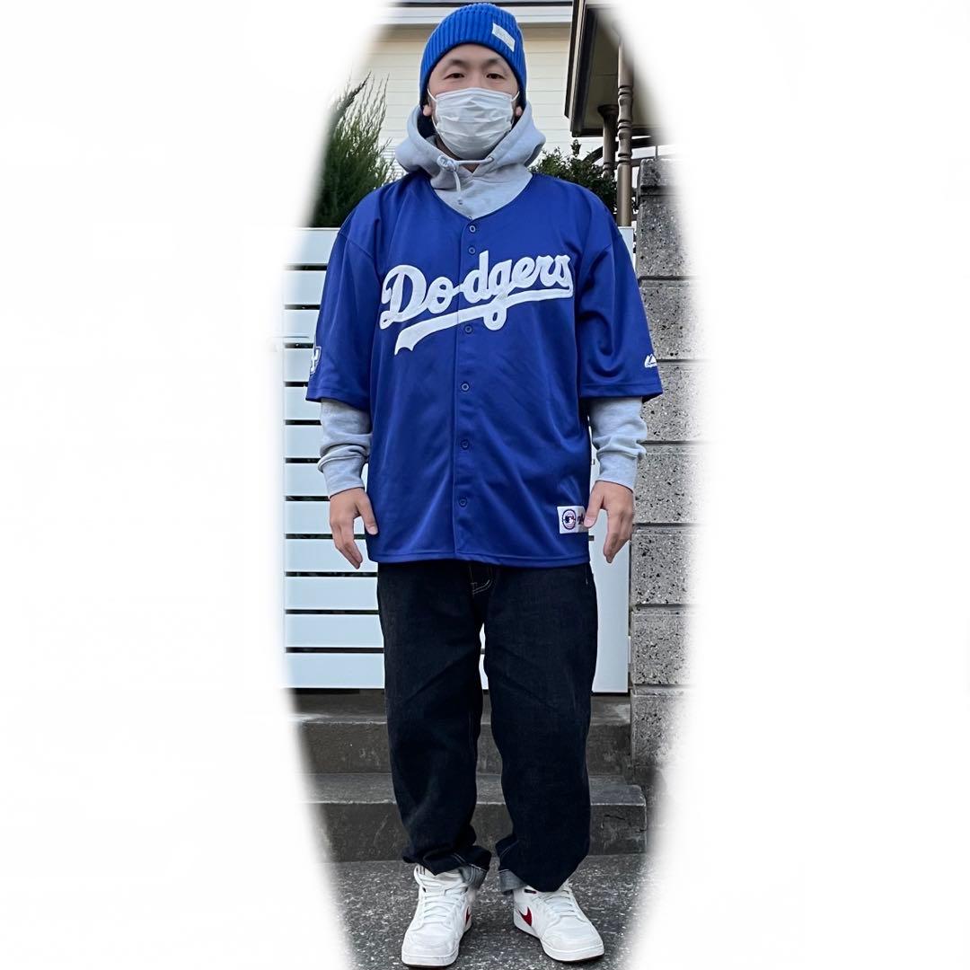 Majestic 00s ロサンゼルス ドジャース XXL 古着ゲームシャツ