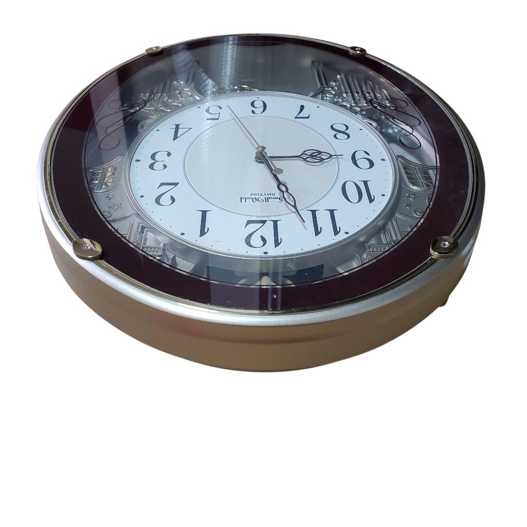 【状態良好】スモールワールド 電波時計 リズム時計 4MN523RH