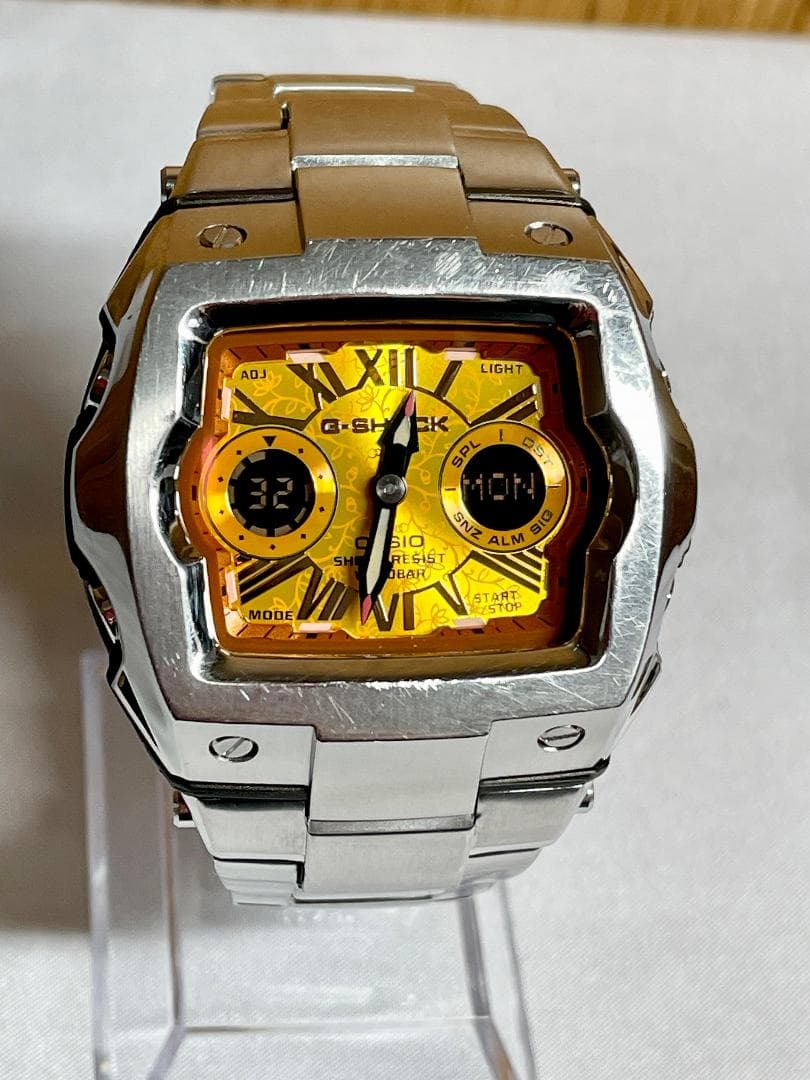 レア★G-SHOCK G-011AD-4BDR シルバー/オレンジ フルメタル