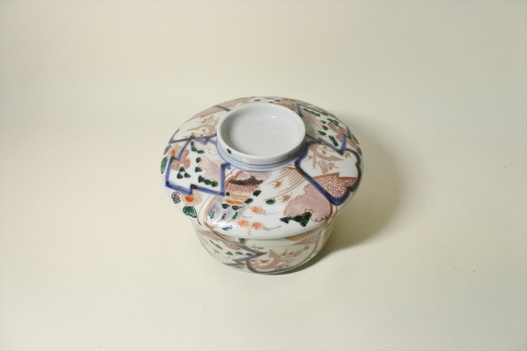 江戸中期～後期　伊万里　色絵　蓋物　骨董品　アンティーク　g