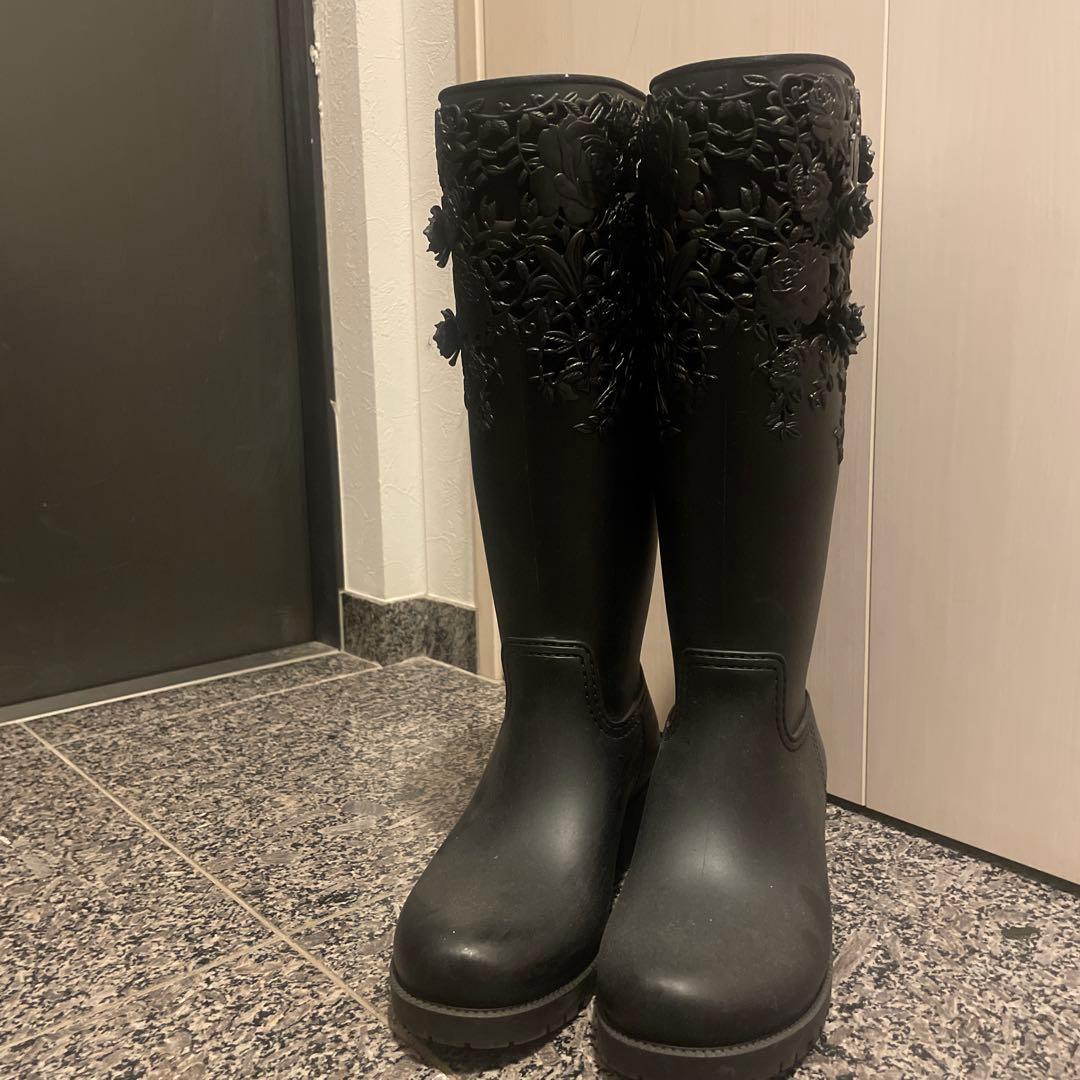 melissa ブラック レインブーツ