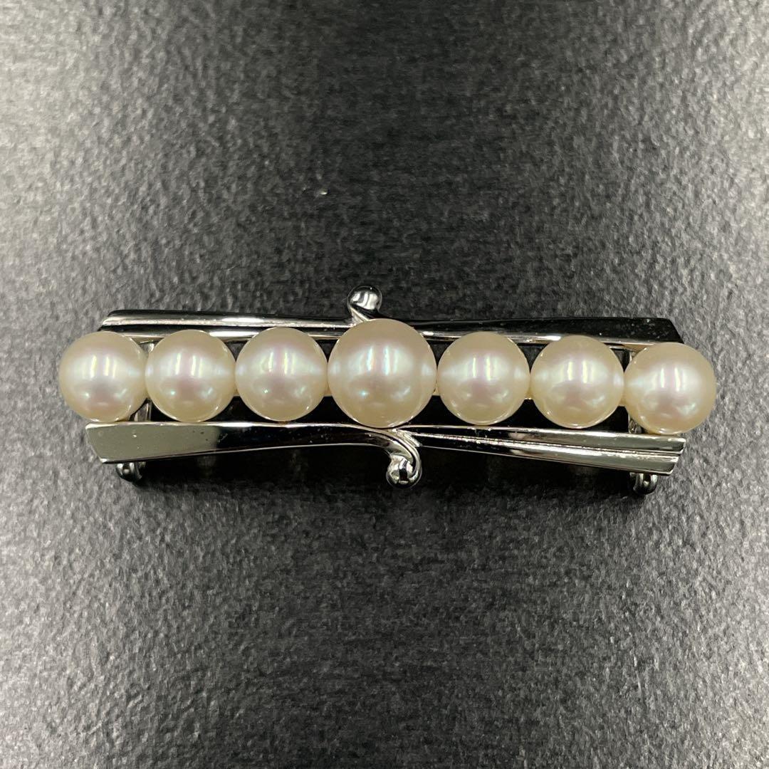 MIKIMOTO　ミキモト　ブローチ　あこや真珠　7粒　パール　MS刻印