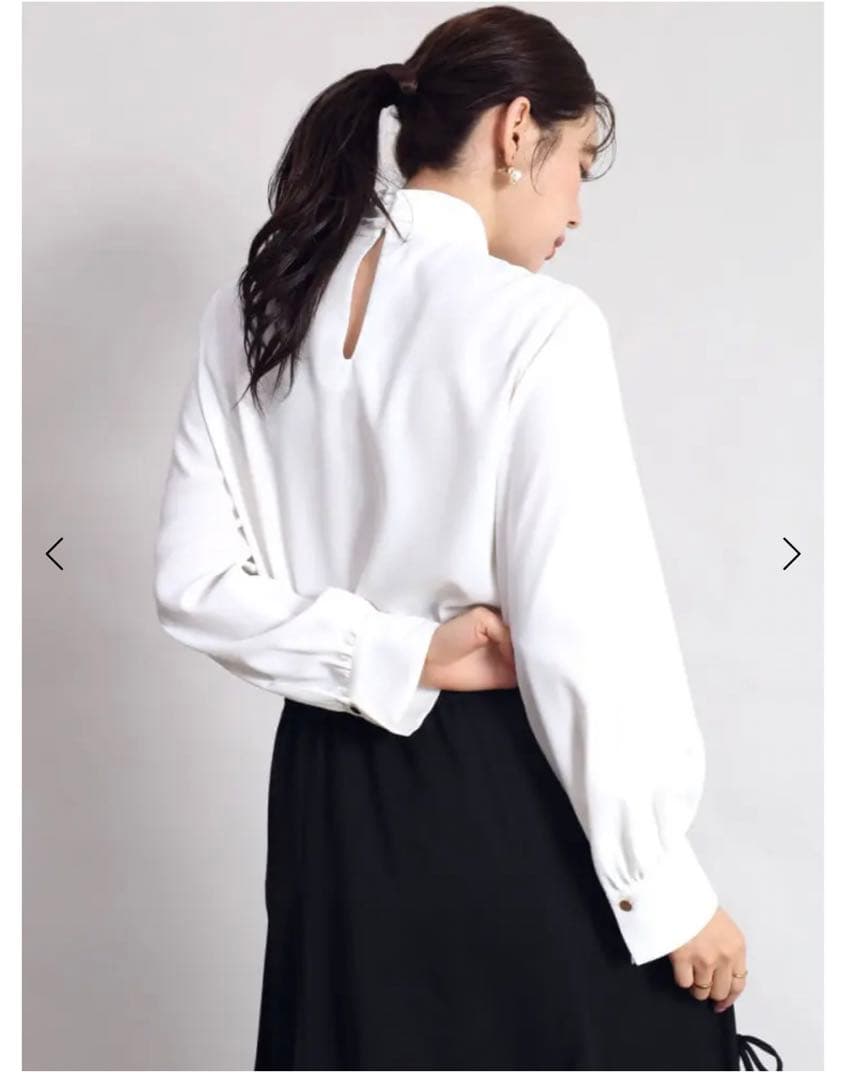 ヤマダヤ 【定価¥19,800新品タグ付 】FENNEL スタンドカラーブラウス