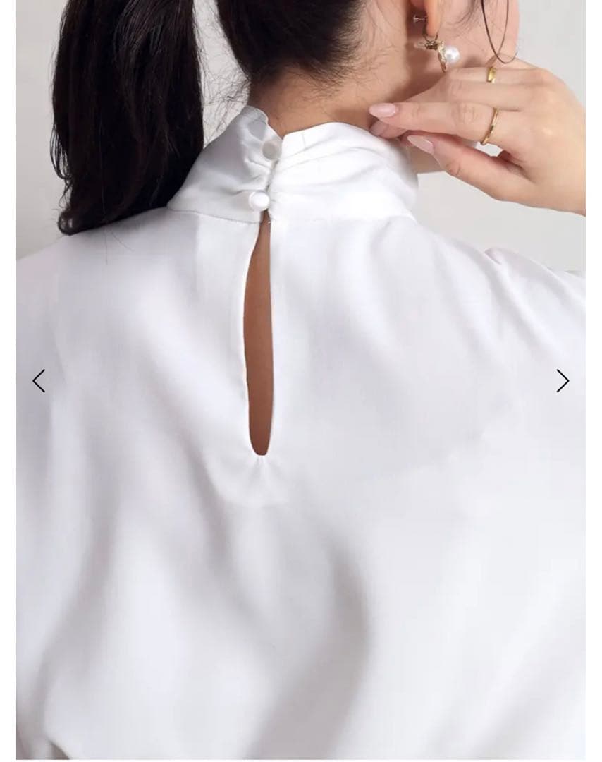 ヤマダヤ 【定価¥19,800新品タグ付 】FENNEL スタンドカラーブラウス