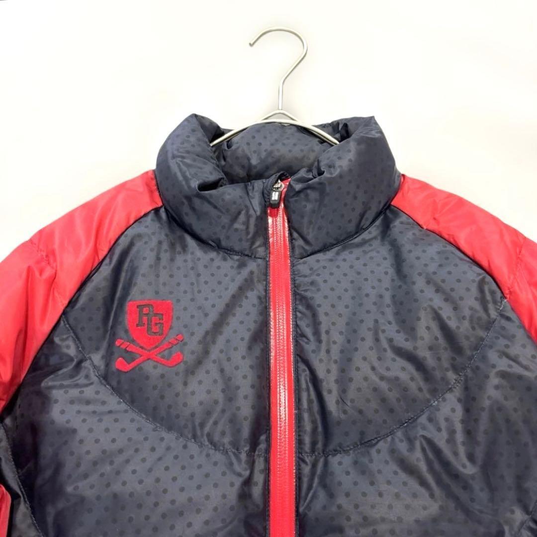 パーリーゲイツ ジャケット ブルゾン　0/S ダウン　バイカラー　ゴルフ