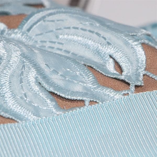 あ*ね様 セルフポートレイト レース ワンピース 水色 UK8 未使用 Lace