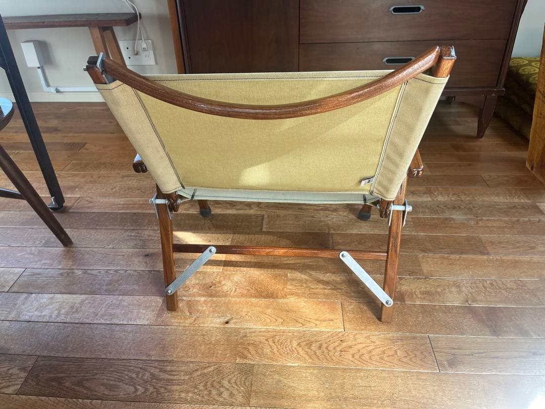 最終値下！カーミットチェアウォールナット　ベージュ　新品シート付き