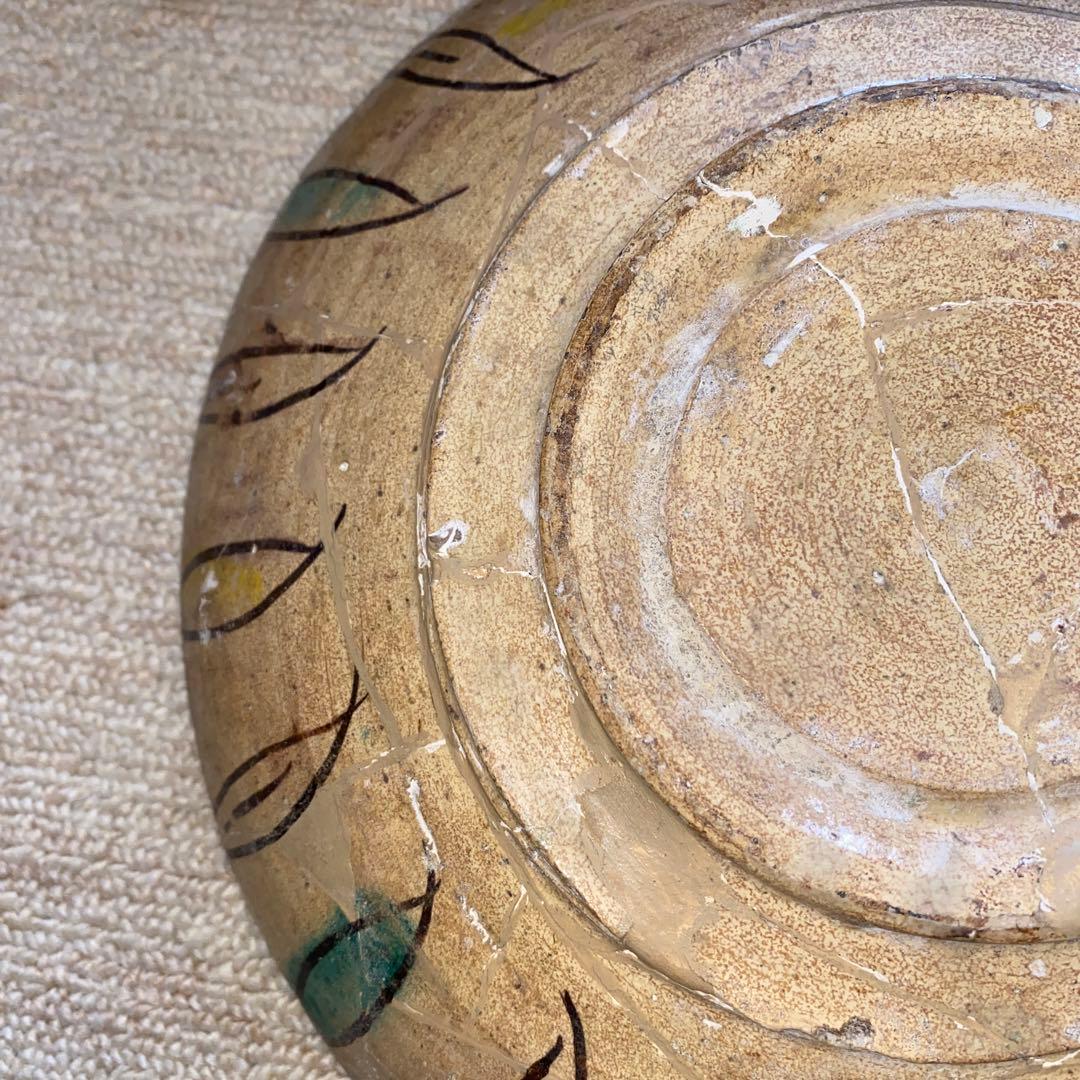 ペルシャ　鳥紋ラスター大皿　紀元前5世紀頃