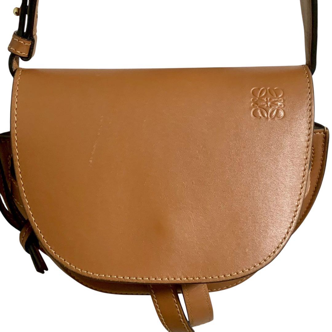 ロエベ ゲート デュアル スモール ショルダーバッグ ブラウン 茶色