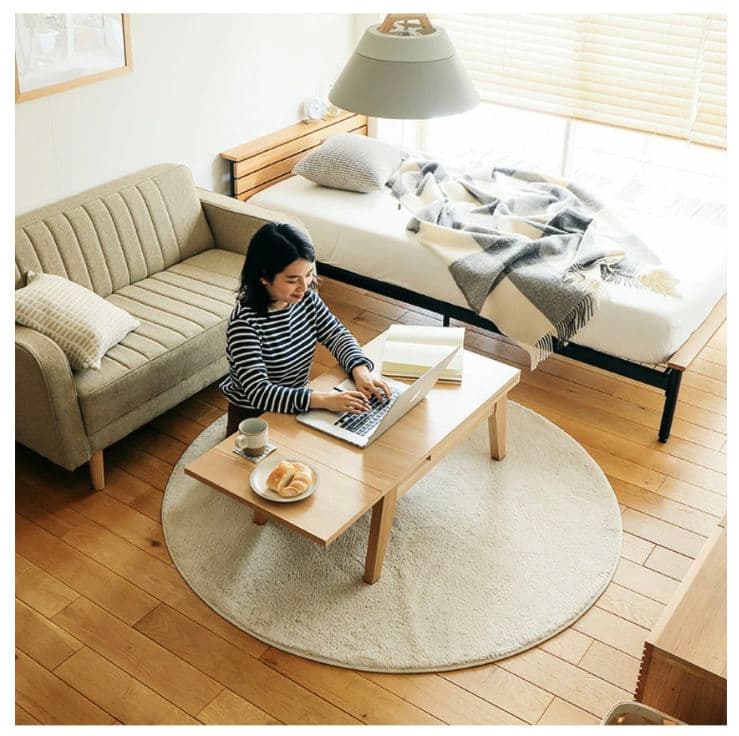 ReCENOインテリア　ナチュラルウッド ローテーブル