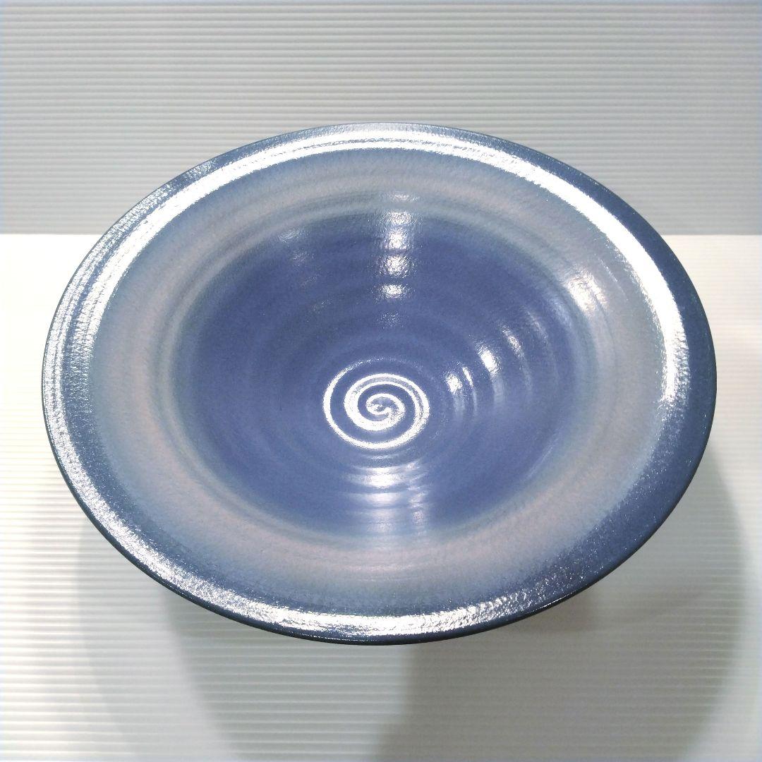 信楽焼 兼山窯 兼山シリーズ 池坊 花器 水盤 池坊好み 生け花 ブルー 青